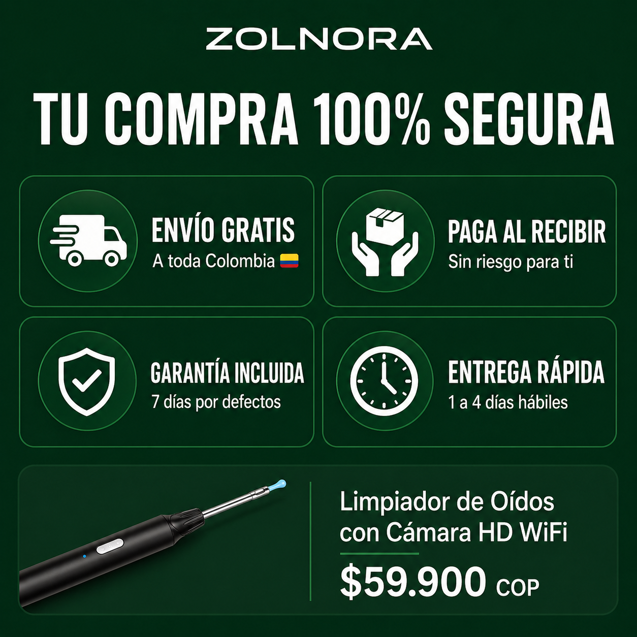 Otoscopio HD WiFi — Ve tu oído en tiempo real